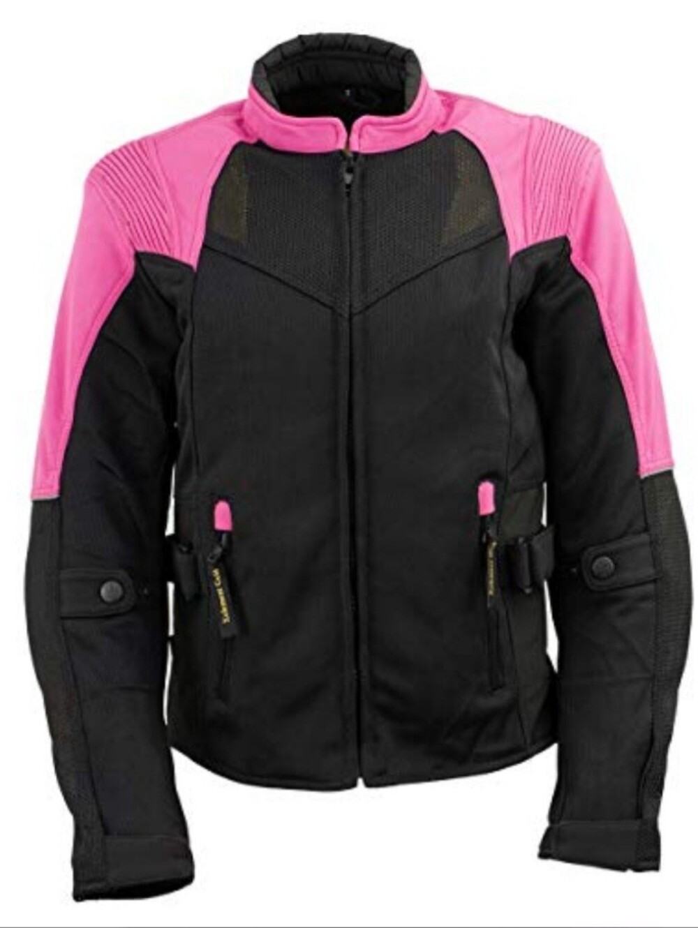 NWT! Women's Xelement "Gold Series" Black & Pink Armored Riding Jacket. Size XL
